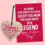 Funny Mothers Day Card And Heart For Mum From Daughter Son