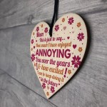 Funny Mothers Day Bundle Wood Heart And Card For Mum Gift 