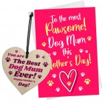 Mothers Day Card And Heart Gift From The Dog Funny Dog Mum Gift