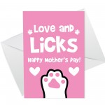 Funny Mothers Day Card Wooden Heart Gift For The Dog Novelty