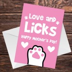 Funny Mothers Day Card Wooden Heart Gift For The Dog Novelty