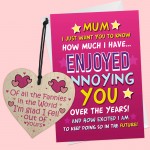 Funny Mothers Day Card And Heart Gift For Mum Birthday Card