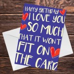 Birthday Card For Boyfriend Girlfriend Husband Wife Novelty