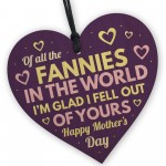 Funny Mothers Day Gift For Mum Novelty Wooden Heart Gift 