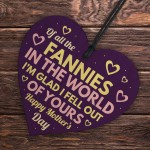 Funny Mothers Day Gift For Mum Novelty Wooden Heart Gift 