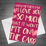 Funny Mothers Day Card For Mum From Daughter Son Novelty Card