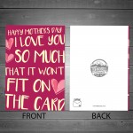 Funny Mothers Day Card For Mum From Daughter Son Novelty Card