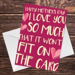 Funny Mothers Day Card For Mum From Daughter Son Novelty Card