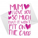 Mum Card From Daughter Son Novelty Joke Birthday Mothers Day