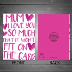 Mum Card From Daughter Son Novelty Joke Birthday Mothers Day