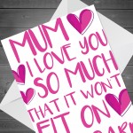 Mum Card From Daughter Son Novelty Joke Birthday Mothers Day