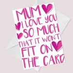 Mum Card From Daughter Son Novelty Joke Birthday Mothers Day