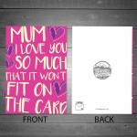 Funny Mum Card For Birthday Mothers Day Novelty Card