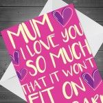 Funny Mum Card For Birthday Mothers Day Novelty Card