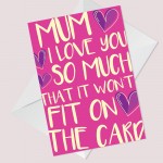 Funny Mum Card For Birthday Mothers Day Novelty Card