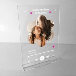 Personalised Song Plaque With Stand Mothers Day Gift For Mum