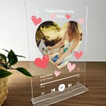 PERSONALISED Mothers Day Photo Song Plaque Gift For Mum 