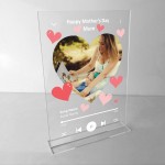 PERSONALISED Mothers Day Photo Song Plaque Gift For Mum 