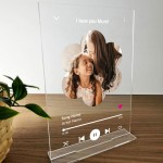 Personalised Photo Song Plaque Gift For Her Women Birthday