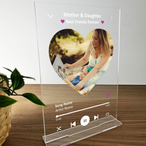 Personalised Mother Daughter Custom Photo Plaque Birthday