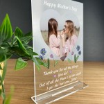 Personalised Mothers Day Gift From Daughter Custom Photo Plaque