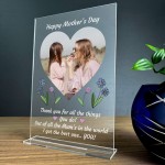 Personalised Mothers Day Gift From Daughter Custom Photo Plaque