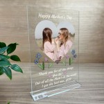 Personalised Mothers Day Gift From Daughter Custom Photo Plaque