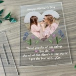 Personalised Mothers Day Gift From Daughter Custom Photo Plaque