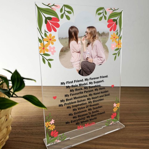 Personalised My Mum Custom Photo Plaque Birthday Gift For Mum