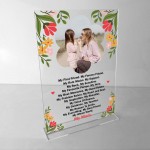 Personalised My Mum Custom Photo Plaque Birthday Gift For Mum