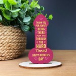 Funny Mothers Day Gifts For Mum Wooden Heart Daughter Son Gift