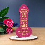 Funny Mothers Day Gifts For Mum Wooden Heart Daughter Son Gift