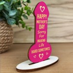 Funny Mothers Day Gift From Son Daughter Wood Plaque Joke