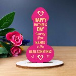 Funny Mothers Day Gift From Son Daughter Wood Plaque Joke