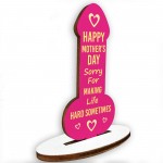 Funny Mothers Day Gift From Son Daughter Wood Plaque Joke