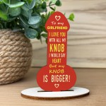 Gifts for Girlfriend Wood Plaque Funny Anniversary Birthday Gift