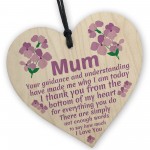 Mothers Day Birthday Gifts For Mum Wood Heart Mum Gifts