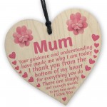 Mothers Day Gifts For MUM Wood Heart Mum Gifts From Daugher Son