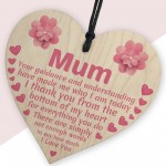 Mothers Day Gifts For MUM Wood Heart Mum Gifts From Daugher Son