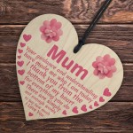 Mothers Day Gifts For MUM Wood Heart Mum Gifts From Daugher Son