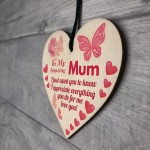 Mum Mummy Gift From Son Daughter Wooden Heart Gift For Birthday 