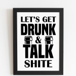 Novelty Alcohol Plaque Bar Signs For Home Bar Man Cave Framed