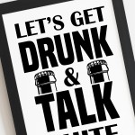 Novelty Alcohol Plaque Bar Signs For Home Bar Man Cave Framed