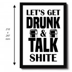 Novelty Alcohol Plaque Bar Signs For Home Bar Man Cave Framed