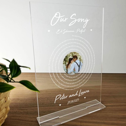 Personalised Our Song Anniversary Plaque For Husband Wife 