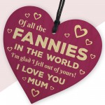 Rude Mothers Day Card Wooden Heart Bundle Gift For Mum