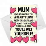 Rude Mothers Day Card Wooden Heart Bundle Gift For Mum