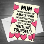 Rude Mothers Day Card Wooden Heart Bundle Gift For Mum