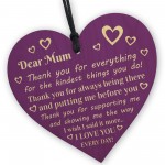 Mum Birthday Card And Wooden Heart Gift Pack Mothers Day Gift