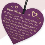 Mum Birthday Card And Wooden Heart Gift Pack Mothers Day Gift